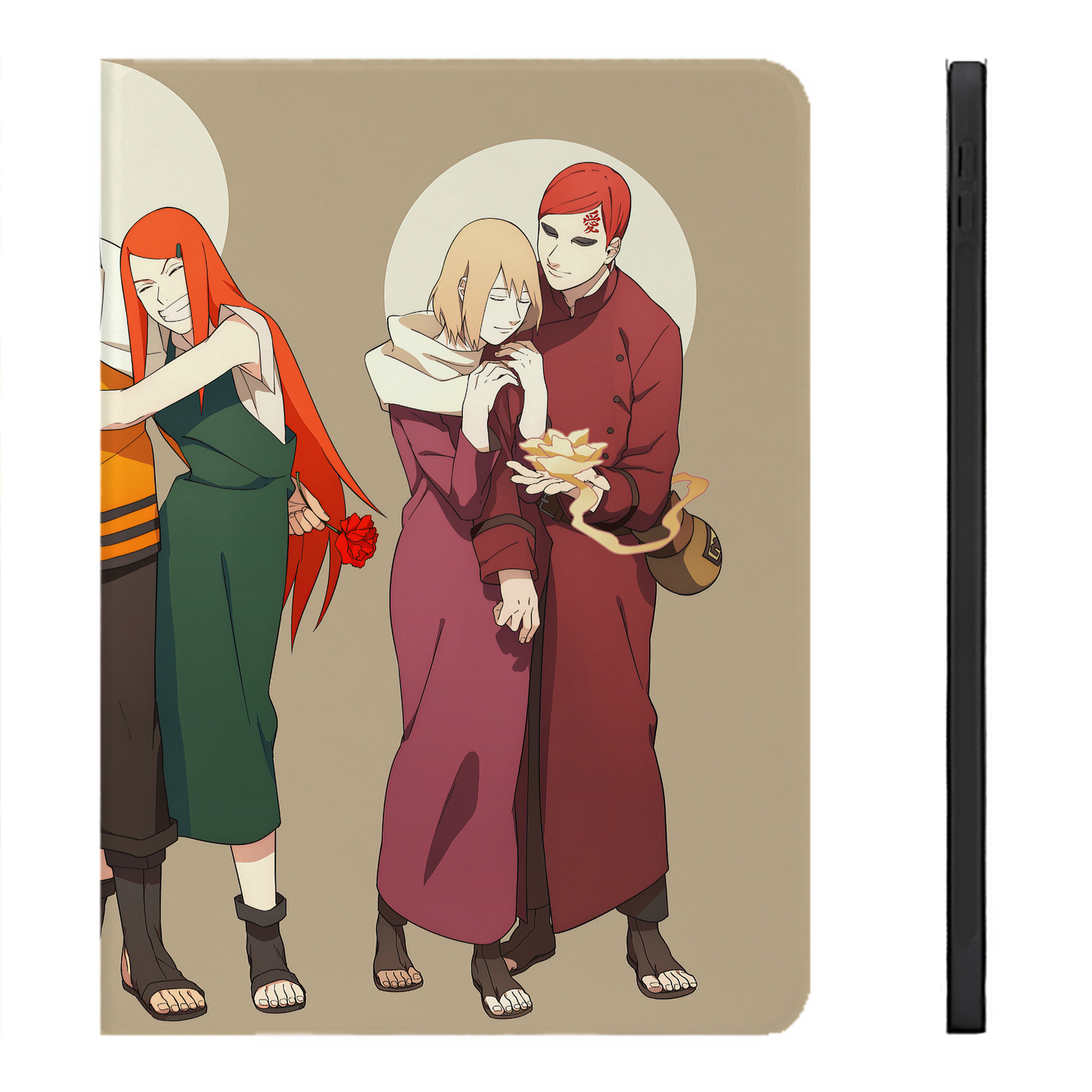 （画像用） NARUTO -ナルト- NARUTO -ナルト- 疾風伝 IPadケース ペンホルダー付き ブックスタイルデザイン